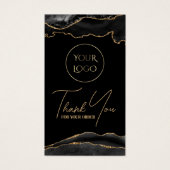 Verpakking voor zwart-wit en goudgas visitekaartje (Voorkant)