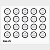 VERPAKKINGEN SIMPLE SPOT mini polka dot zwart wit Ronde Sticker (Vel)