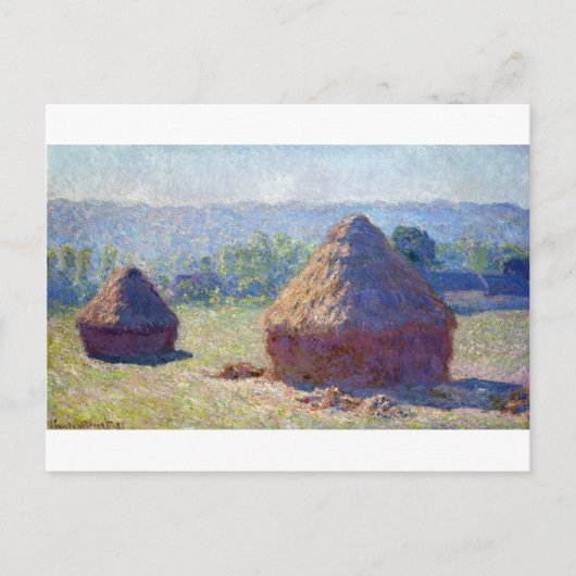 Verpakkingen van tarwe (einde van de zomer), Monet Briefkaart (Voorkant)