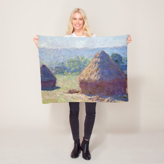 Verpakkingen van tarwe (einde van de zomer), Monet Fleece Deken (In situ)