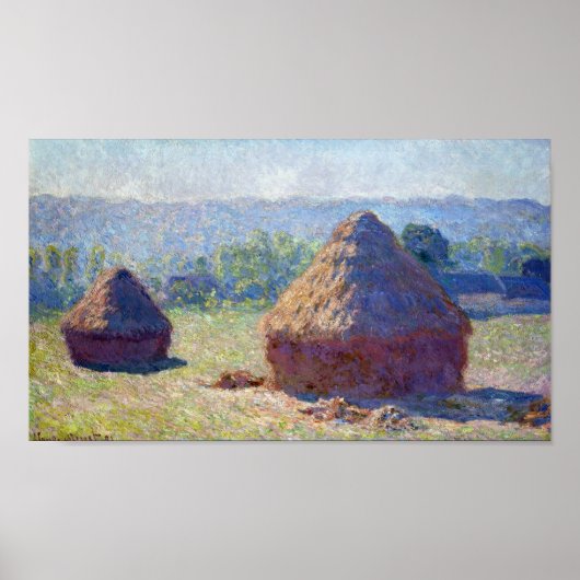 Verpakkingen van tarwe (einde van de zomer), Monet Poster (Voorkant)
