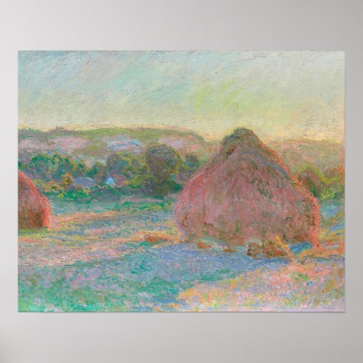 Verpakkingen van tarwe, einde zomer (1890-1891) poster (Voorkant)