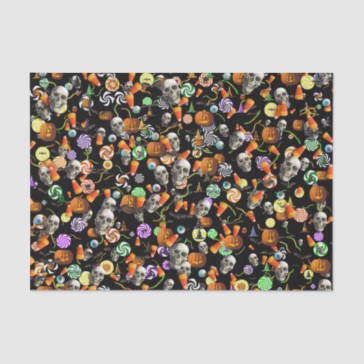 Verpakkingmateriaal - Creepy Halloween Confetti Tissuepapier (Voorkant)