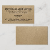 Verpakkings- en verzendservices visitekaartje (Voorkant / Achterkant)