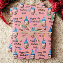 Verpakkings papier voor verjaardag, Roze