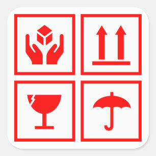 Verpakkings- Verpakkings- Wachttijd grootte Vierkante Sticker