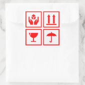 Verpakkings- Verpakkings- Wachttijd grootte Vierkante Sticker (Tas)