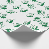 Verpakkingsdocument in groen alfabet cadeaupapier