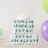 Verpakkingsdocument in groen alfabet cadeaupapier