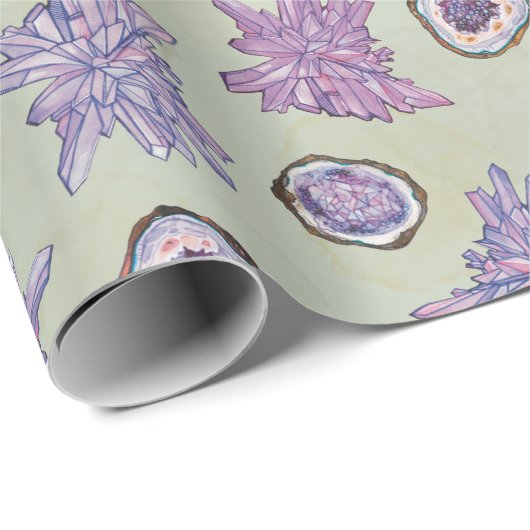 Verpakkingsdocument met Kristal en Geode patroon Cadeaupapier (Rol Hoek)