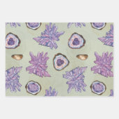 Verpakkingsdocument met Kristal en Geode Patroon Inpakpapier Vel (Voorkant 3)