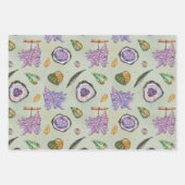 Verpakkingsdocument met Kristal en Geode Patroon Inpakpapier Vel (Voorkant)