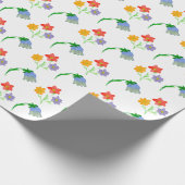 Verpakkingsdocument Moderne Waterverf wilde bloeme Cadeaupapier (Hoek)