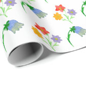 Verpakkingsdocument Moderne Waterverf wilde bloeme Cadeaupapier (Rol Hoek)