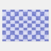 Verpakkingsdocument Vlakke Bladreeks 3pc Blauw Bla Inpakpapier Vel (Voorkant 3)