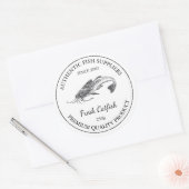 Verpakkingsetiket verse meerval ronde sticker (Envelop)