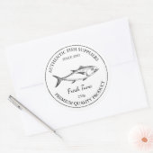Verpakkingsetiket voor verse tonijn ronde sticker (Envelop)