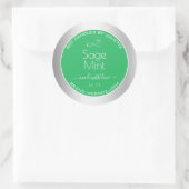 Verpakkingsetiketten met het metaal-effect van Min Ronde Sticker (Tas)