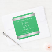 Verpakkingsetiketten met het metaal-effect van Min Vierkante Sticker (Envelop)