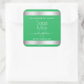 Verpakkingsetiketten met het metaal-effect van Min Vierkante Sticker (Tas)