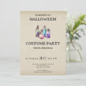 Verpakkingsflessen Spell Flessen Halloween Kaart (Staand voorkant)