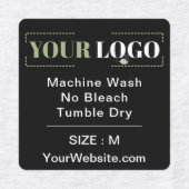 Verpakkingsgrootte Website Square Black Garding Labels (Design 2)