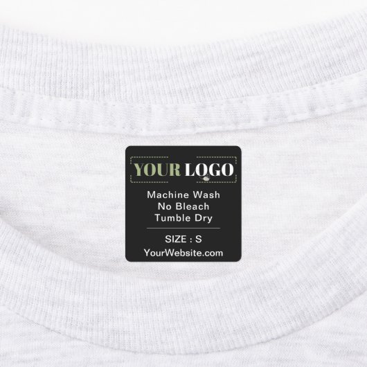 Verpakkingsgrootte Website Square Black Garding Labels (Aangebracht)