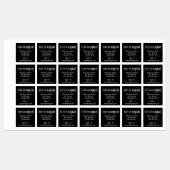 Verpakkingsgrootte Website Square Black Garding Labels (Vel)