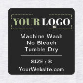 Verpakkingsgrootte Website Square Black Garding Labels (Design 1)
