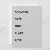 Verpakkingshandschoenen (Birthday/Bachelor/Any) Kaart (Achterkant)