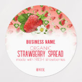 Verpakkingslabel aardbeienfruit labels (Design 2)