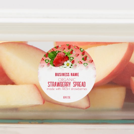Verpakkingslabel aardbeienfruit labels (Aangebracht)