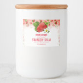 Verpakkingslabel aardbeienfruit voedselcontainer etiket (Voorkant)