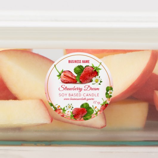 Verpakkingslabel aardbeienproduct labels (Aangebracht)