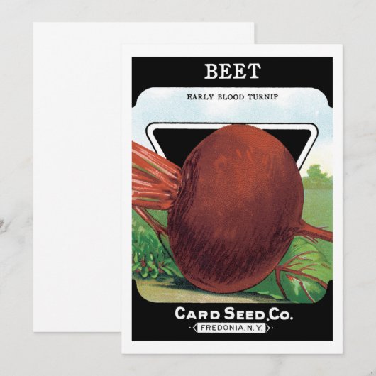  verpakkingslabel kunst, bietgroenten (Voorkant / Achterkant)