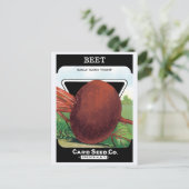 verpakkingslabel kunst, bietgroenten briefkaart (Staand voorkant)