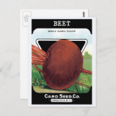 verpakkingslabel kunst, bietgroenten briefkaart (Voorkant / Achterkant)