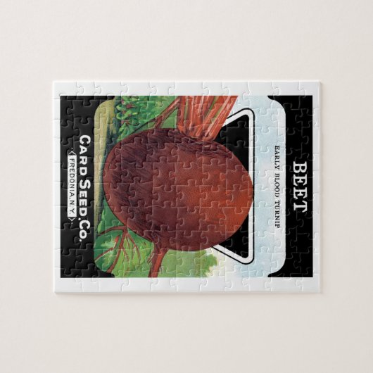  verpakkingslabel kunst, bietgroenten legpuzzel (Horizontaal)