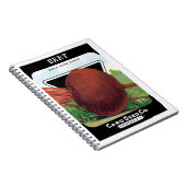  verpakkingslabel kunst, bietgroenten notitieboek (Rechterzijde)