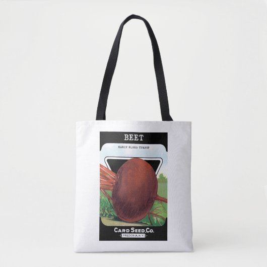  verpakkingslabel kunst, bietgroenten tote bag (Voorkant)
