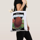  verpakkingslabel kunst, bietgroenten tote bag (Dichtbij)