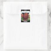  verpakkingslabel kunst, bietgroenten vierkante sticker (Tas)