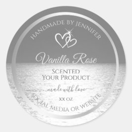 Verpakkingslabels voor zilverproducten in de oceaa ronde sticker