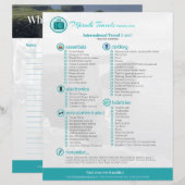 Verpakkingslijst: internationale reizen (1 volwass (Voorkant / Achterkant)