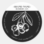 Verpakkingsontwerp blauwbes jam Jar Label (Voorkant)