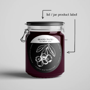 Verpakkingsontwerp blauwbes jam Jar Label