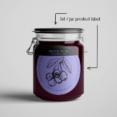 Verpakkingsontwerp blauwbes jam Jar Label