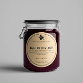 Verpakkingsontwerp blauwbes jam Jar Label
