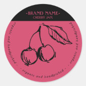 Verpakkingsontwerp voor Cherry Jam Jar Label (Voorkant)
