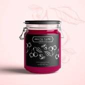 Verpakkingsontwerp voor Cherry Jam Jar Label Sparkling Wijnetiket
